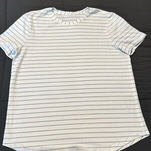 Lululemon Striped White and Black T-Shirt